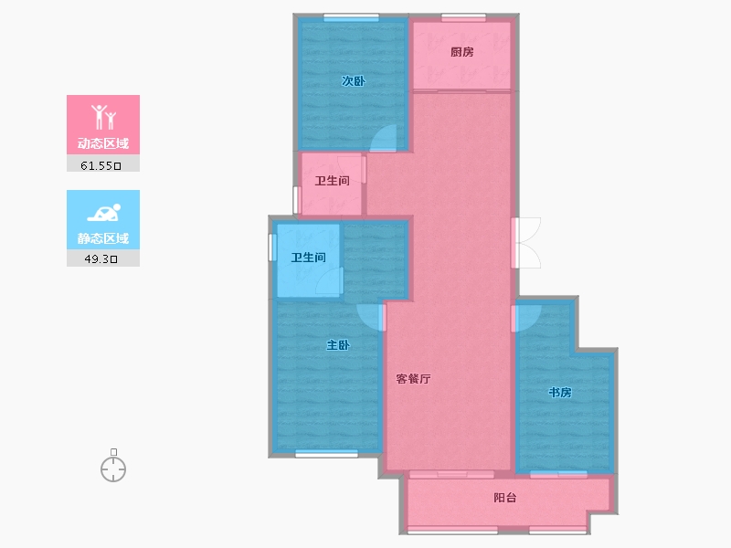 山东省-临沂市-万图水岸经典·御园-100.00-户型库-动静分区