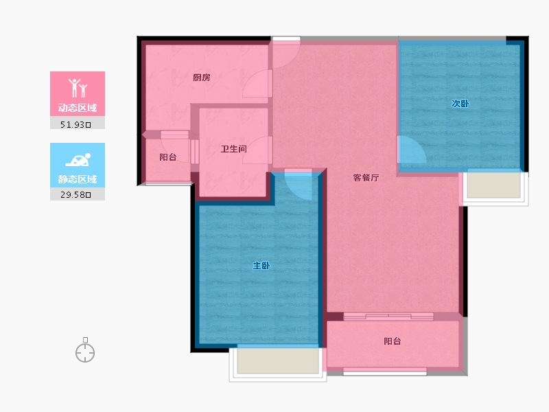 上海-上海市-凯利·海华府-72.86-户型库-动静分区