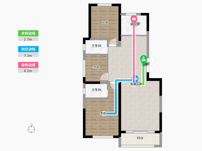 山东省-临沂市-万图水岸经典·御园-91.21-户型库-动静线