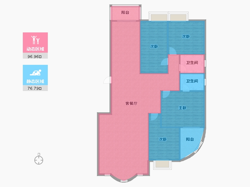 贵州省-贵阳市-金狮小区·狮子组团-167.00-户型库-动静分区