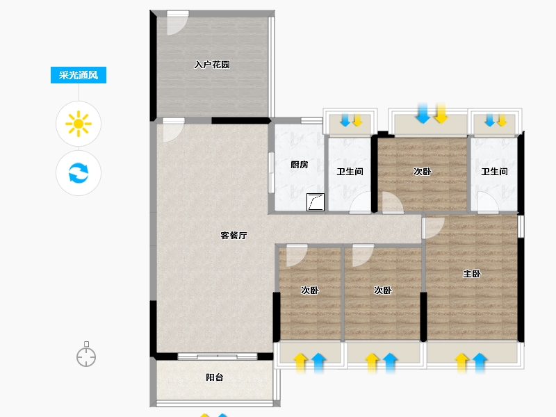 广东省-湛江市-华达北斗华庭-119.15-户型库-采光通风