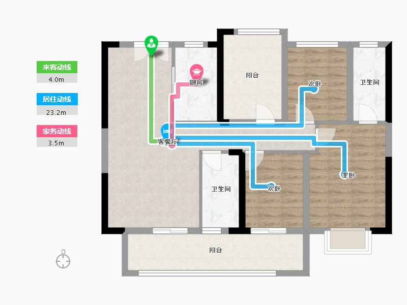 广西壮族自治区-贺州市-悦城壹號院-92.00-户型库-动静线