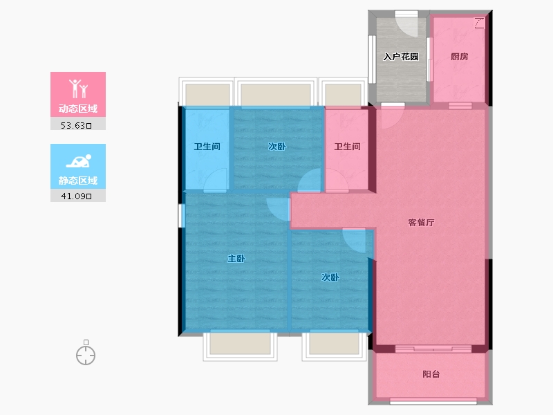 广东省-湛江市-华达北斗华庭-90.78-户型库-动静分区