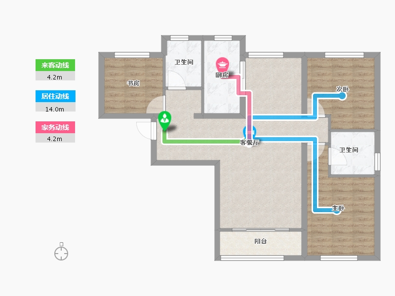 河北省-廊坊市-德荣·文璟-83.20-户型库-动静线