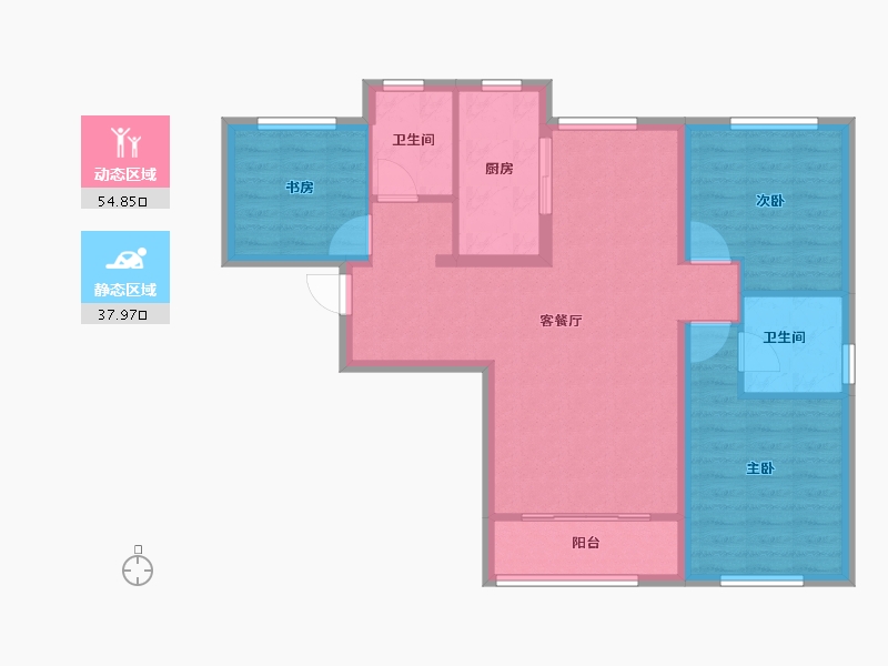 河北省-廊坊市-德荣·文璟-83.20-户型库-动静分区