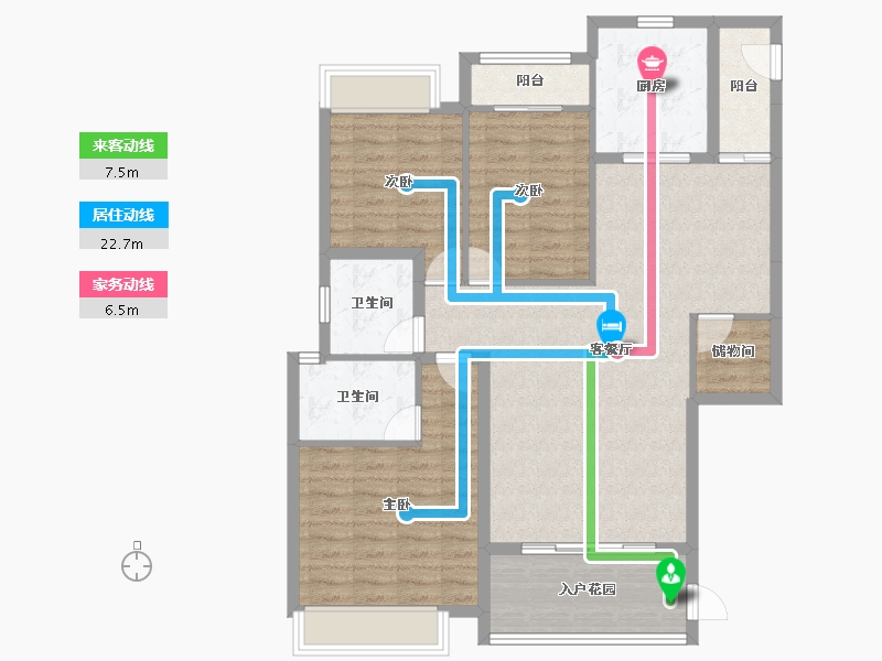 广东省-揭阳市-宏和·金水湾-107.90-户型库-动静线