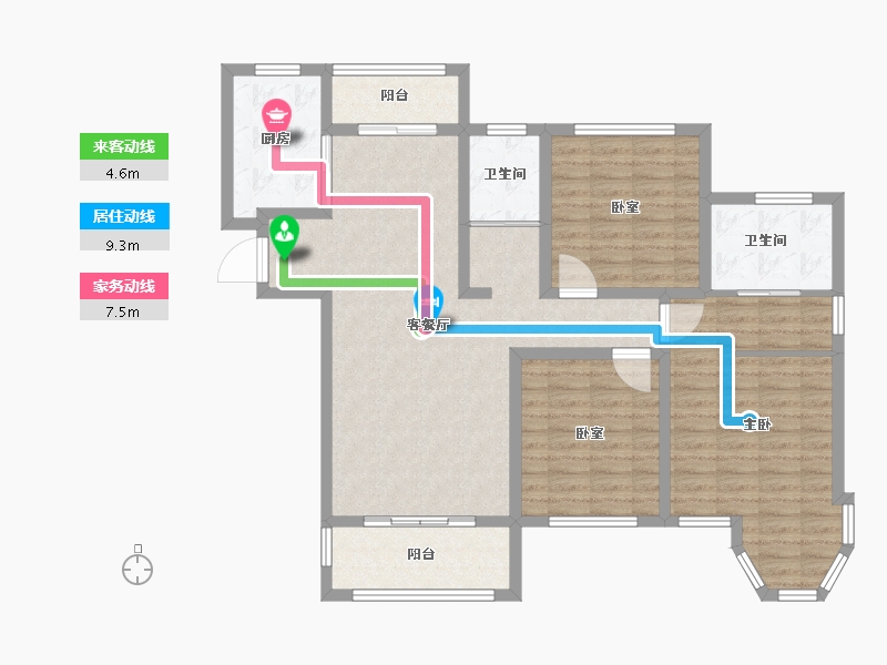 河南省-南阳市-财富新城·中央公园-110.19-户型库-动静线