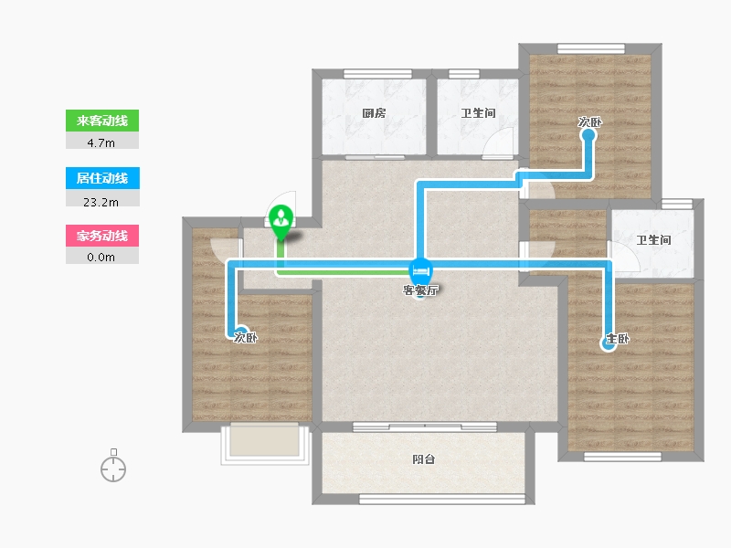 江苏省-宿迁市-飞翔·新城学府-102.40-户型库-动静线