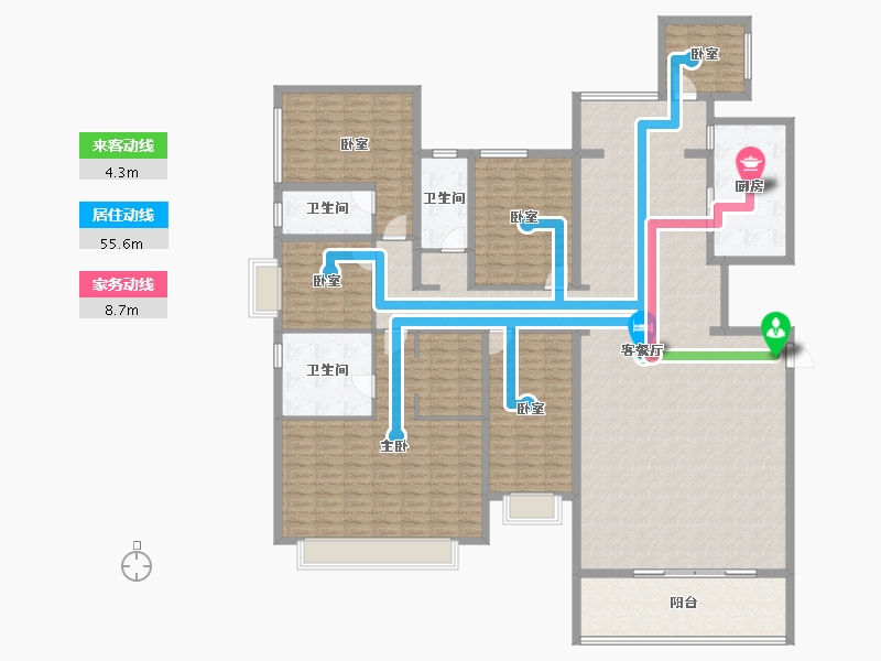 广东省-揭阳市-普宁·光明1号-239.21-户型库-动静线