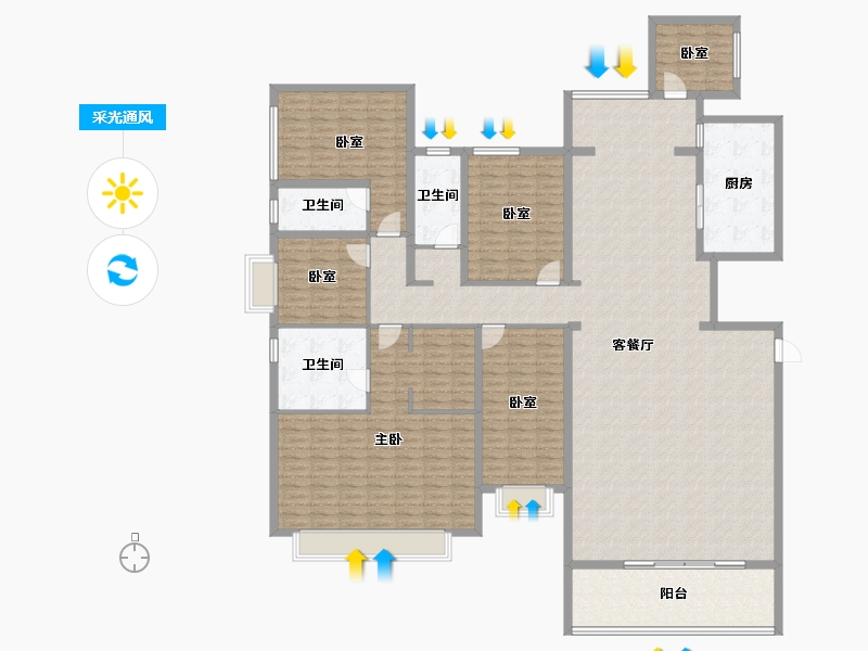 广东省-揭阳市-普宁·光明1号-239.21-户型库-采光通风