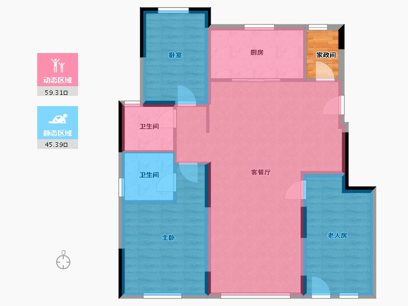 辽宁省-沈阳市-中粮美悦府-110.00-户型库-动静分区