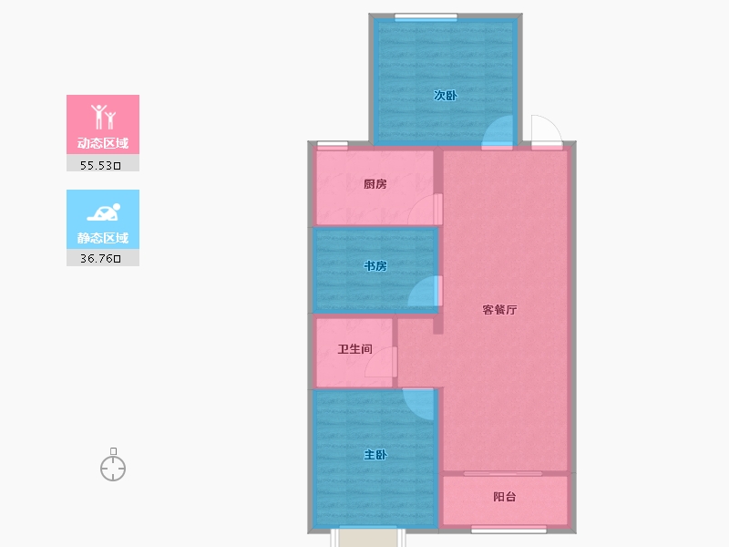 河北省-廊坊市-德荣·文璟-83.20-户型库-动静分区