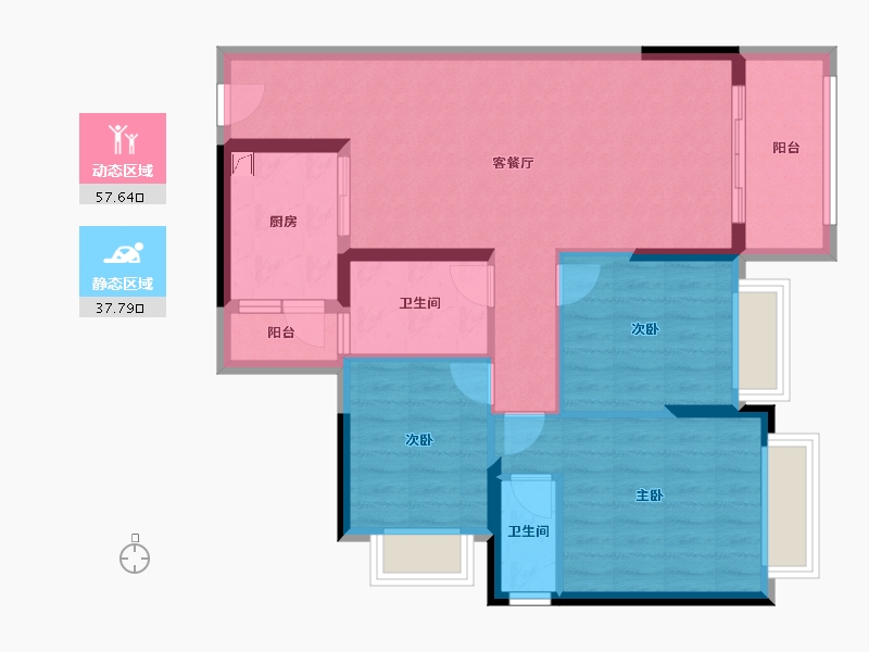 广东省-湛江市-华达北斗华庭-85.14-户型库-动静分区