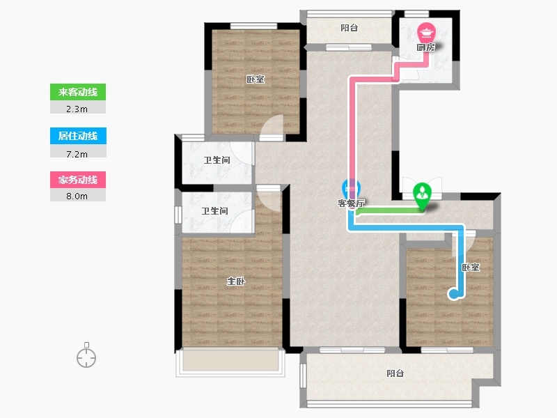 河南省-商丘市-夏邑建业幸福里-110.40-户型库-动静线