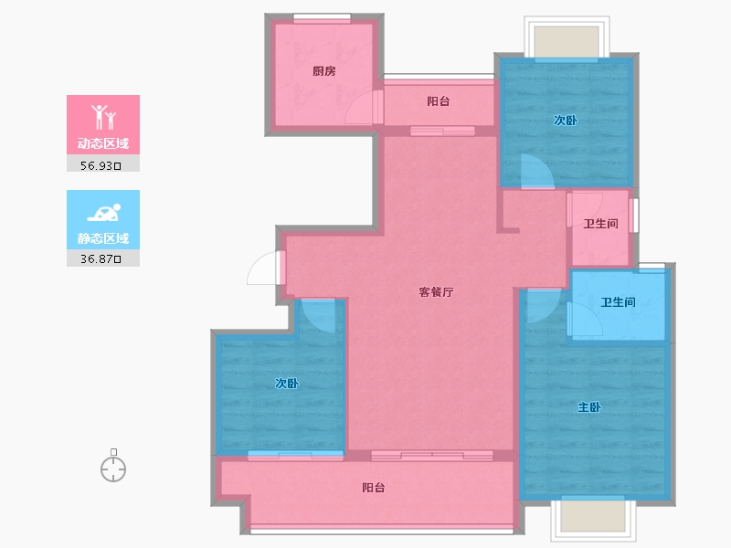 江西省-上饶市-晶科·广信公馆-84.09-户型库-动静分区