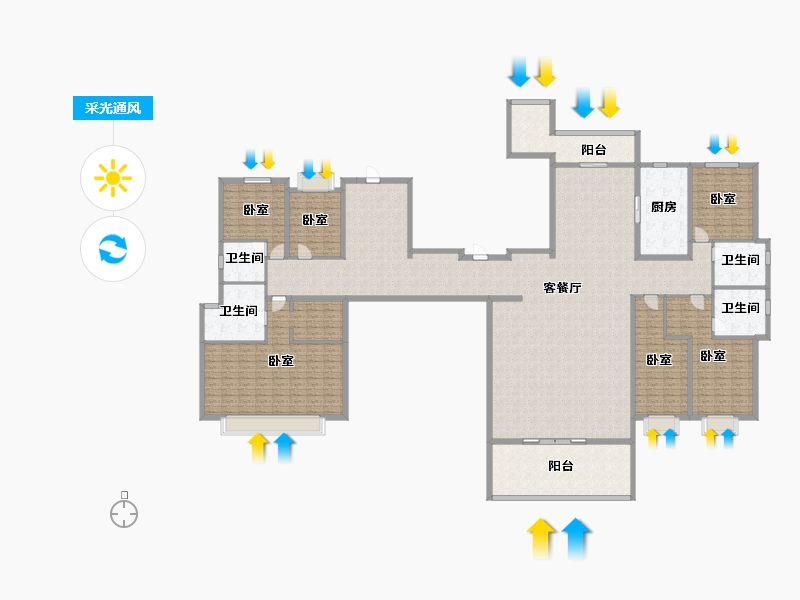 广东省-揭阳市-普宁·光明1号-339.20-户型库-采光通风