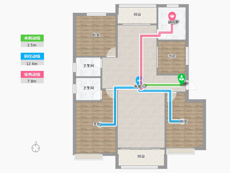 河南省-开封市-美居·红枫御景-112.28-户型库-动静线