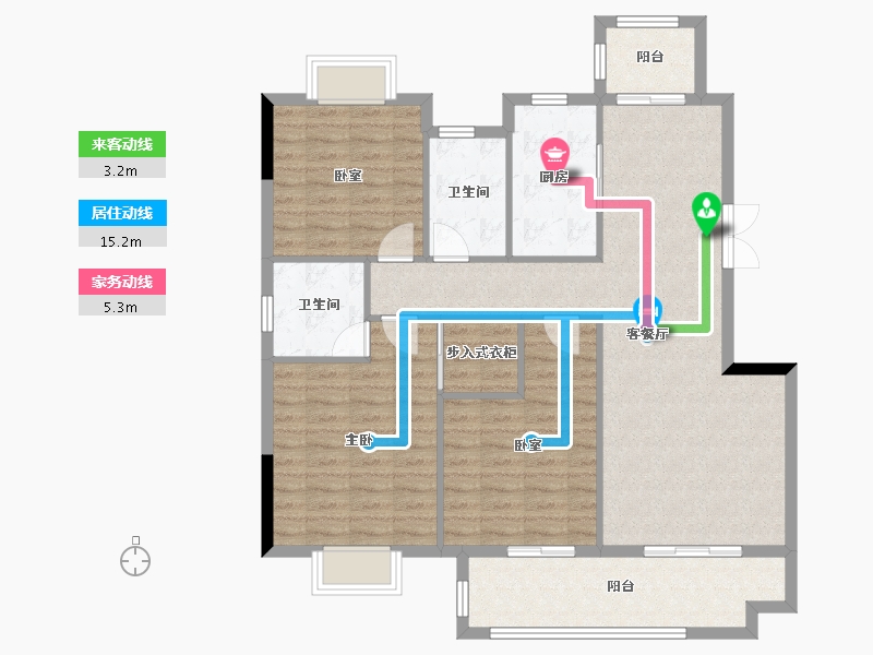 广西壮族自治区-桂林市-湘江壹虢-110.14-户型库-动静线