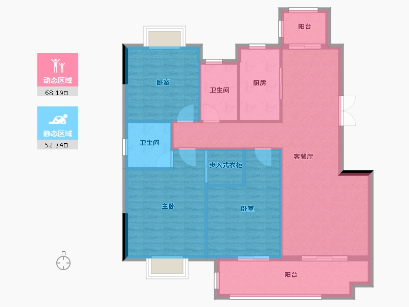 广西壮族自治区-桂林市-湘江壹虢-110.14-户型库-动静分区