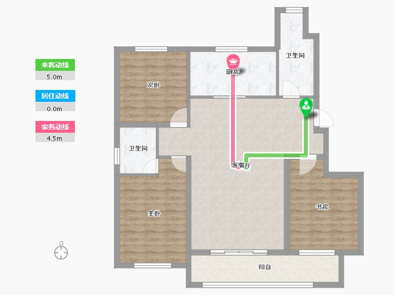 辽宁省-葫芦岛市-天顺红海湾二期-98.95-户型库-动静线