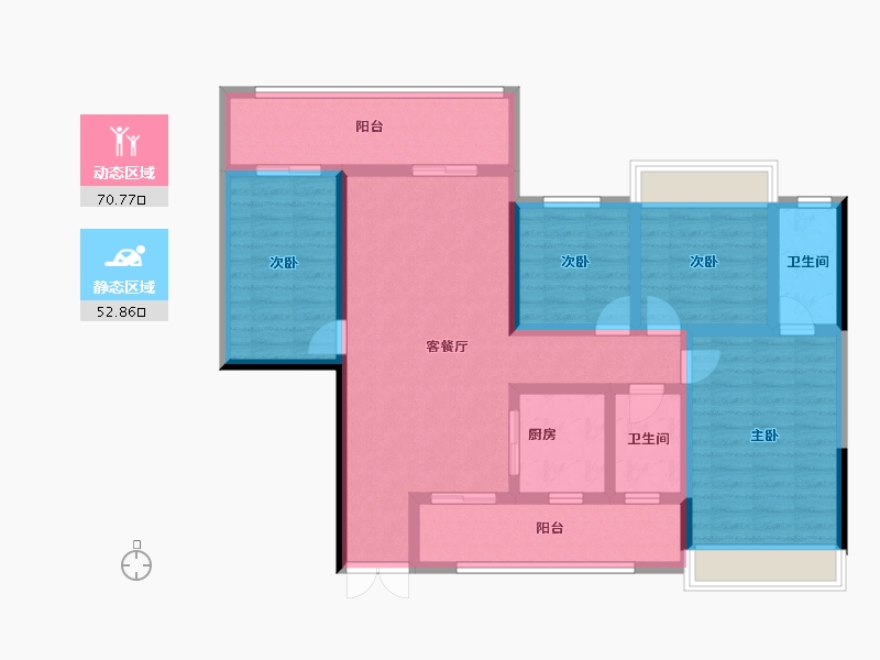 广西壮族自治区-河池市-宝能国宾府-109.16-户型库-动静分区