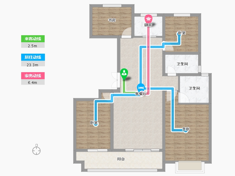 山东省-临沂市-远通香麓院-120.81-户型库-动静线