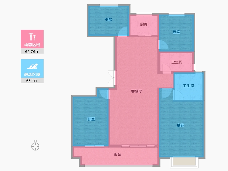 山东省-临沂市-远通香麓院-120.81-户型库-动静分区