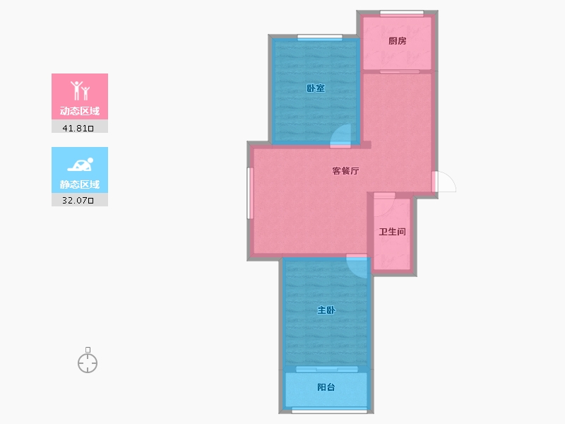 河北省-张家口市-铭洲西山宜居-65.69-户型库-动静分区