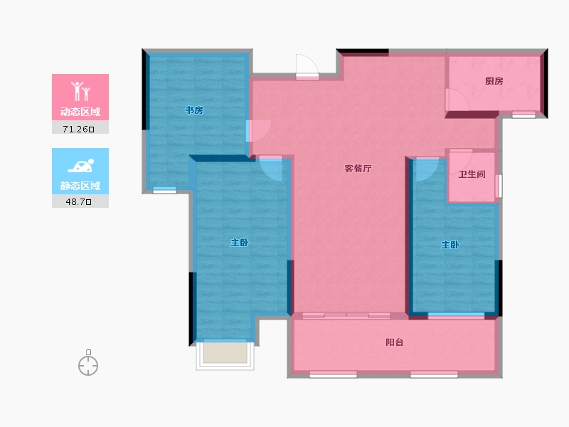 安徽省-铜陵市-城投·聚秀嘉园-108.00-户型库-动静分区