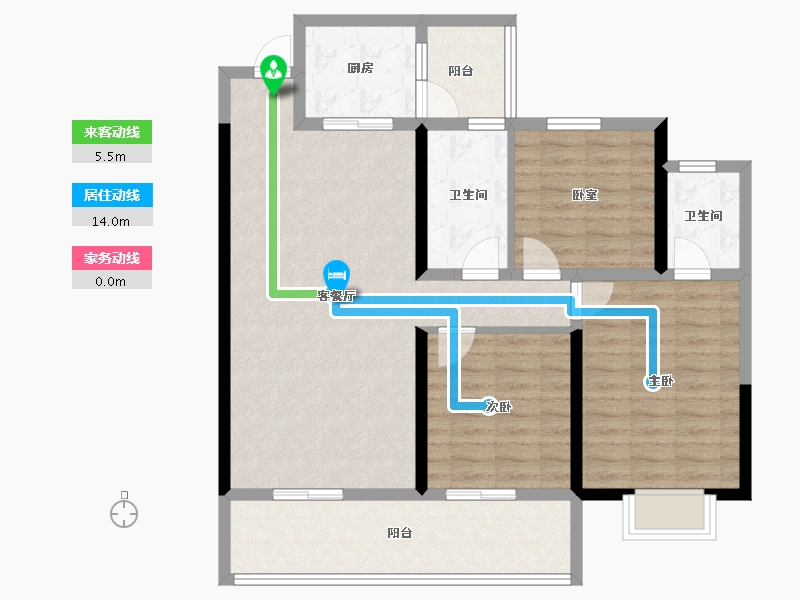 湖南省-怀化市-新晃新南滨江1号-99.11-户型库-动静线