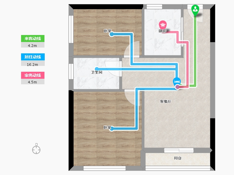 广东省-深圳市-嘉信云峰公馆-52.00-户型库-动静线