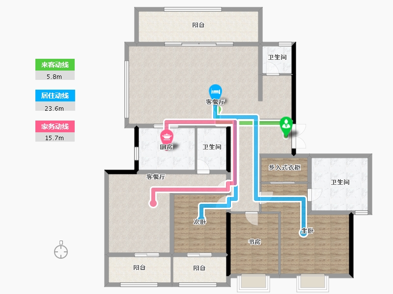 江苏省-苏州市-中国铁建花语江南-180.00-户型库-动静线