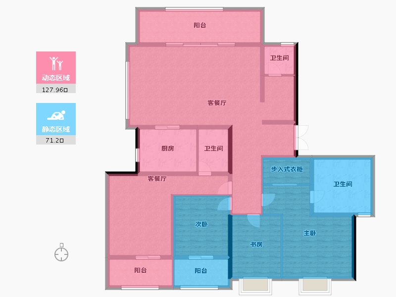 江苏省-苏州市-中国铁建花语江南-180.00-户型库-动静分区