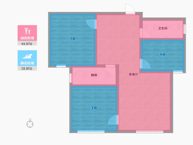 宁夏回族自治区-银川市-和佳居东区-78.75-户型库-动静分区