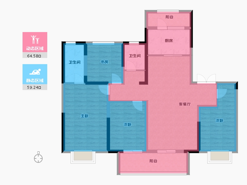 山西省-运城市-运城吾悦广场-110.00-户型库-动静分区