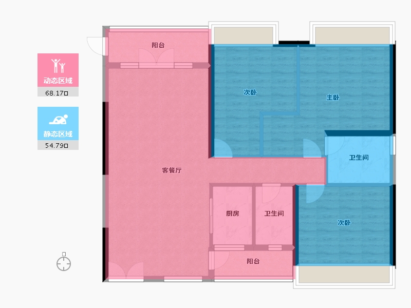 广东省-佛山市-金锠花园-111.50-户型库-动静分区