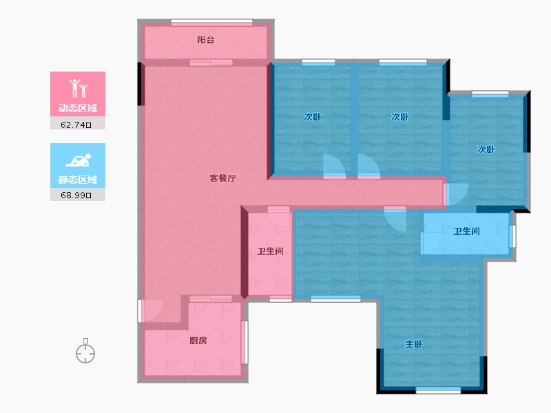 广西壮族自治区-桂林市-众阳华城-110.00-户型库-动静分区