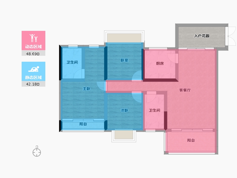 贵州省-贵阳市-中昂南明山境-86.63-户型库-动静分区