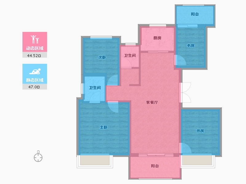 山东省-临沂市-親和家源-81.76-户型库-动静分区