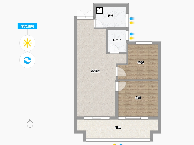 江西省-上饶市-友邦皇家公馆二期-62.00-户型库-采光通风