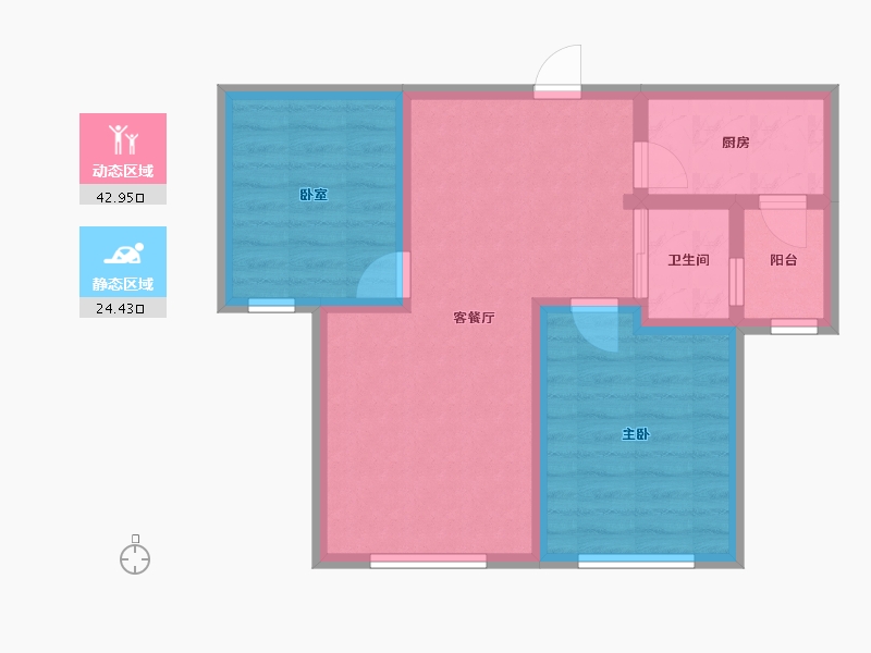 河北省-保定市-城建·紫煜臻城臻园-59.42-户型库-动静分区