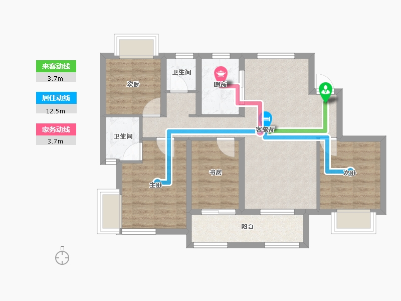 江西省-吉安市-庐陵文景-74.99-户型库-动静线