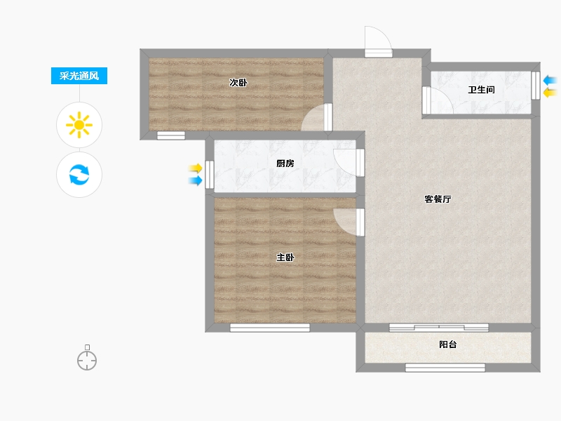 宁夏回族自治区-银川市-和佳居东区-73.66-户型库-采光通风