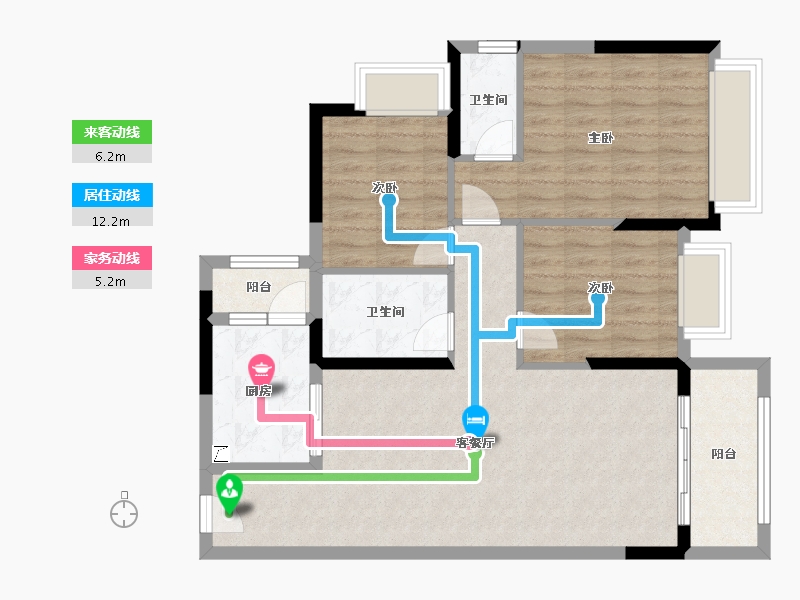 广东省-湛江市-华达北斗华庭-85.53-户型库-动静线