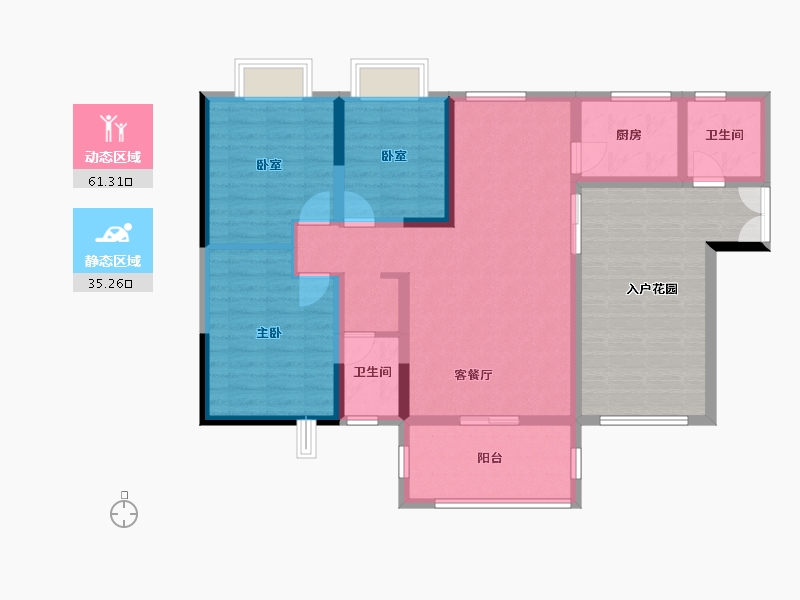 海南省-澄迈县-四季康城-2期-125.00-户型库-动静分区