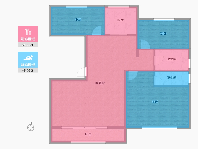 宁夏回族自治区-银川市-和佳居东区-102.79-户型库-动静分区