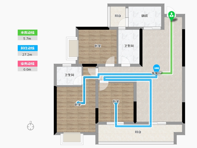 湖南省-怀化市-新晃新南滨江1号-99.20-户型库-动静线