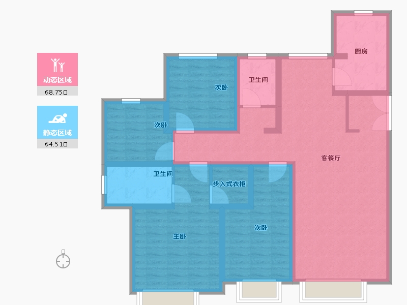 天津-天津市-南益名悦华庭-118.40-户型库-动静分区