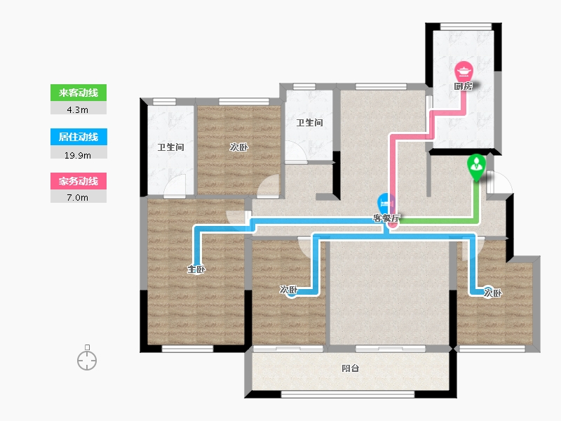 宁夏回族自治区-银川市-宁夏中房·永悦府-117.59-户型库-动静线