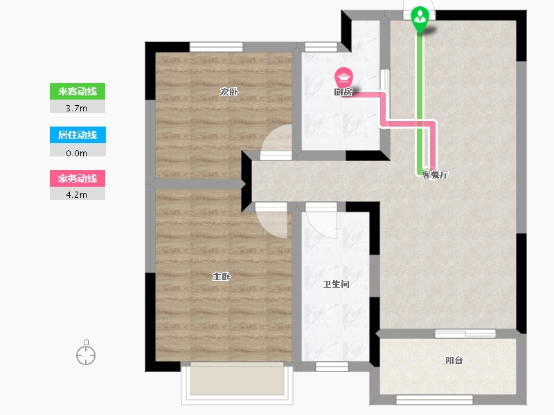 湖北省-咸宁市-恒基国宾府-72.90-户型库-动静线